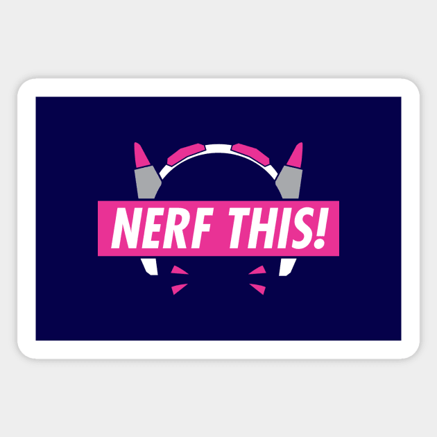 D.Va Nerf this! Voice line design Sticker by ElevenVoid